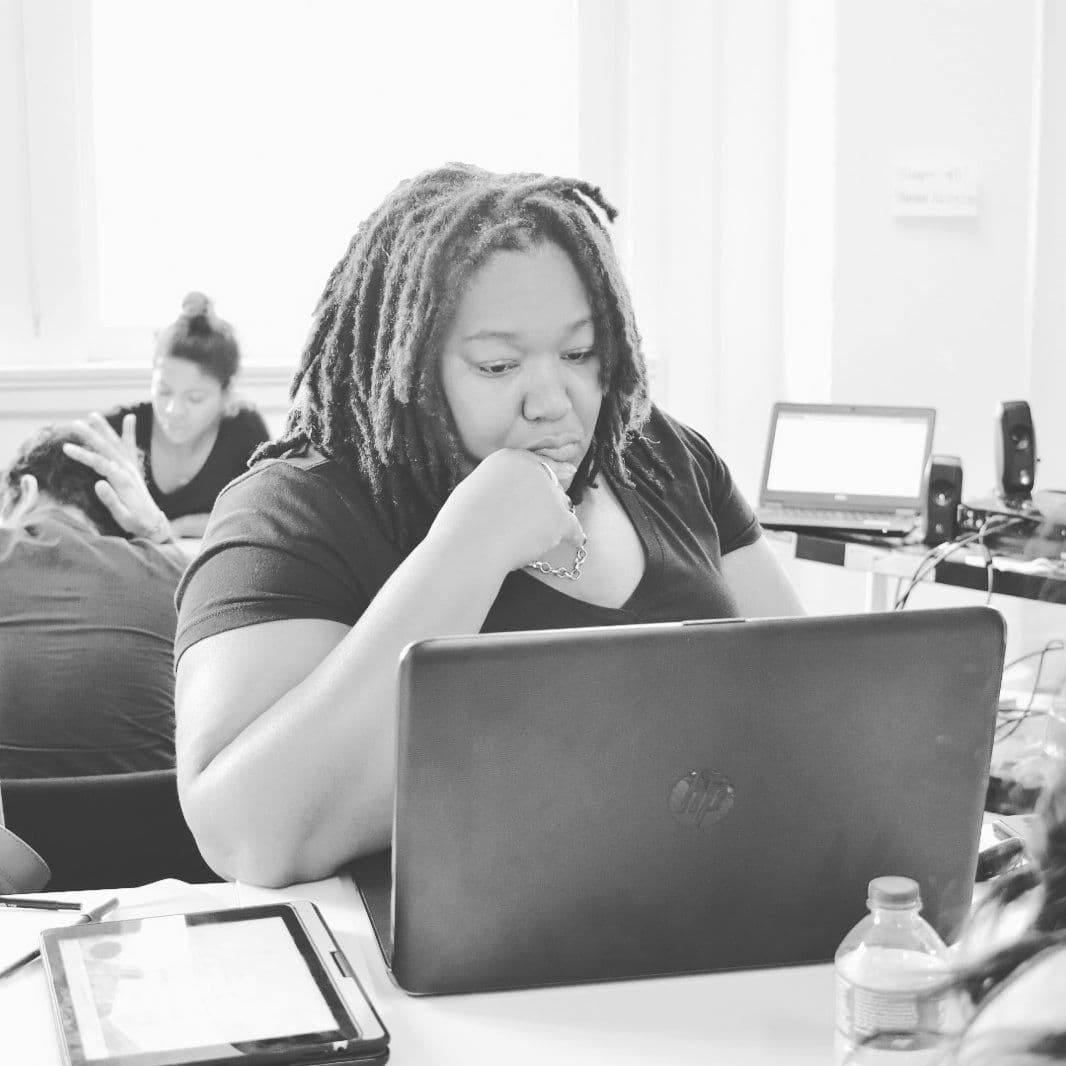 An Upthrust participant working through a cohort week